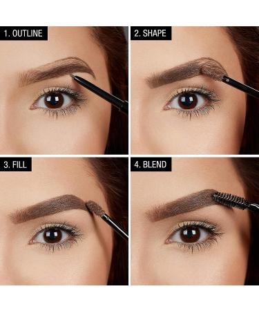 Maybelline TattooStudio Waterproof Eyebrow Gel Makeup - Medium Brown | 0.23 Fl Oz (1 Count) - Buy Online on GoSupps.com