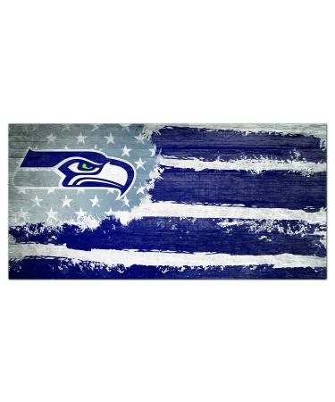 Fan Creations NFL Seattle Seahawks Unisex Seattle Seahawks Flagge Schild Team-Farbe 6 x 12