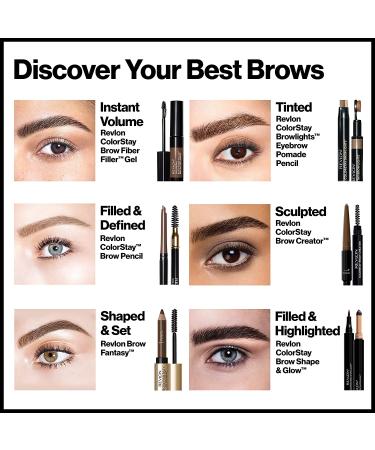Revlon ColorStay Brow Pencil 210 Soft Brown - 0.012 oz | Long-Lasting & Smudge-Proof - Buy Online on GoSupps.com