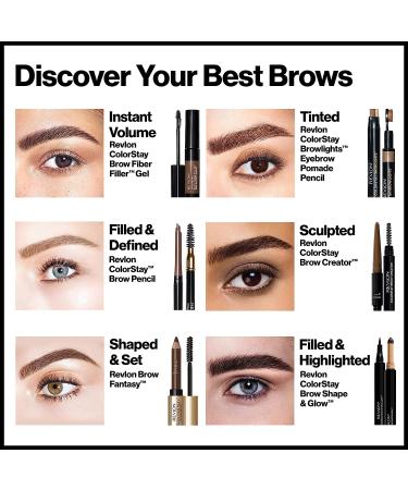 Revlon ColorStay Brow Fiber Filler - Blonde Waterproof Eyebrow Gel, 0.23 fl. Oz - Buy Online on GoSupps.com