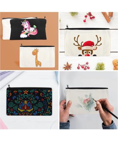 Belle Vous Multi-Purpose Zipper Fabric Bags Set of 12 - Ideal for DIY Cosmetics Travel Office Supplies & Money Storage - Unisex Design - Buy Online on GoSupps.com