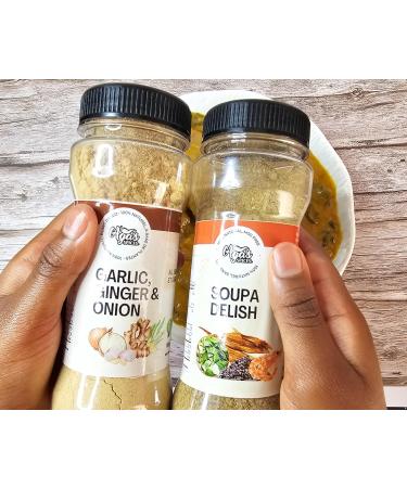 Aga's Wholesome Everyday Seasoning Combo Bundle 7 Items: Vegetable Stock Powder 100g Meat & Poultry Seasoning 100g Soupa Delish 100g Garlic Ginger & Onion Mix 100g Peppersoup Spice 100g Curry Powder 100g Dried Thyme 80g + Free Recipe ebook | Low Sodium &  - Buy Online on GoSupps.com