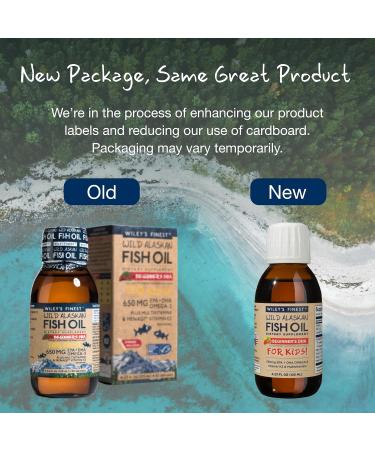Wileyâ€™s Finest Wild Alaskan Fish Oil for Kids - DHA 650mg, Strawberry Watermelon Flavor, 4.23 fl oz - Buy Online on GoSupps.com