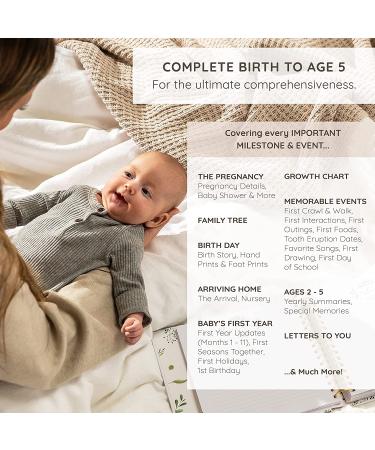 Keepsake Baby Memory Book for Baby Boy or Girl  Timeless Baby First 5 Year Baby Book  A Milestone Book to Record Every Event from Birth to Age 5  Gender Neutral Baby Journal Scrapbook Photo Album - Buy Online on GoSupps.com