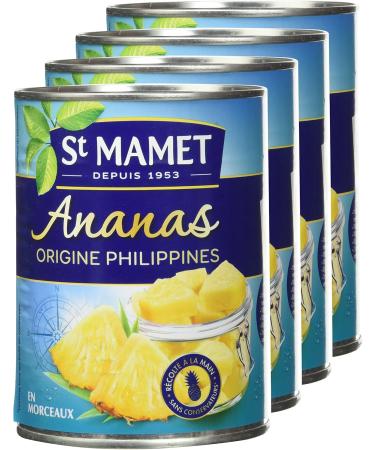 SAINT MAMET Ananas Origine Morceaux 570 g - Lot de 4 - Buy Online on GoSupps.com