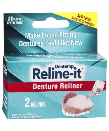 Dentemp Denture Reline Kit - Pack of 3, Advanced Formula for Tightening Upper & Lower Dentures - Buy Online on GoSupps.com