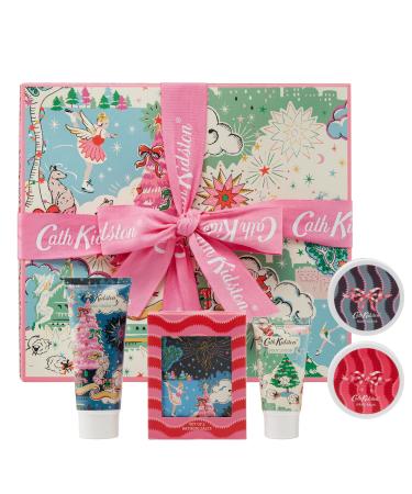 Cath Kidston A Christmas Sky Pamper Hamper Hand Tied Beauty Gift Set | 5 Skincare & Spa Treats | Enriched With Essential Oils | Cruelty Free & Vegan Friendly