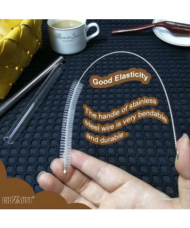 10 Pack CIDYAUST Long Straw Cleaner Brush Set - 10 inch, 10mm Wide, for Sippy Cup, Baby Bottle, Tumbler, Tube - Pipe Cleaners for Drinking Straw Cleaning - Buy Online on GoSupps.com