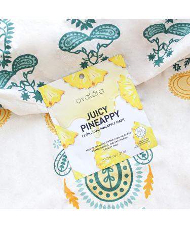 Avatara Juicy Pineappy Exfoliating Facial Mask - Pineapple Extracts, Clean Ingredients - 5 Pack - Buy Online on GoSupps.com