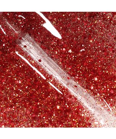 Bluesky Glitter No Wipe Top Coat GTC04 Red 10ml - UV LED Gel Nail Polish - Buy Online on GoSupps.com