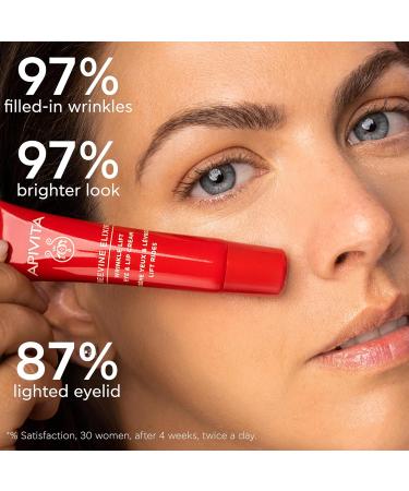Apivita Beevine Elixir Wrinkle Lift Eye & Lip Cream - Advanced Anti-Aging Collagen Boost Polyphenols & Goji Berry - 0.51 oz - Shop Internationally - Buy Online on GoSupps.com