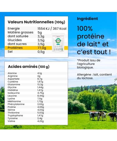 BIOFAIR NUTRITION Whey Bio Protein 3 pieces healthy 100 natural and from our French pastures nature neutral taste 1500 g - Buy Online on GoSupps.com