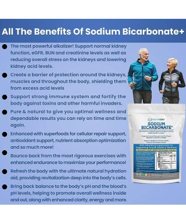 Alkaline Sodium Bicarbonate Supplement 1.5 LB - Kidney Support, Stomach Acid Neutralizer, Immune Antacid - Buy Online on GoSupps.com