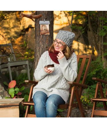 Relaxdays Squirrel Feeder: Weatherproof Wooden House with Metal Roof for Garden - Flamed Brown - Buy Online on GoSupps.com