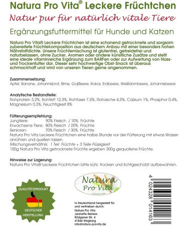 Barffruits Dog Natural Fruit Mixture - Gluten-Free Grain-Free Sugar-Free Vitamin-Rich - 1kg All-Natural Dog Treats - Buy Online on GoSupps.com