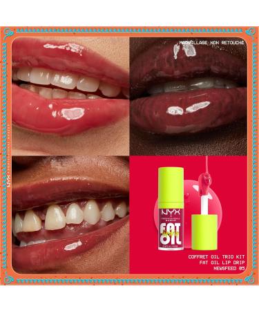 NYX Professional Makeup - Coffret No l & fin d'ann e - Trio Gloss Huiles L vres - Haute brillance - Hydratation 12H - Fat Oil - Teintes : My Main Newsfeed Holi-Bae - Buy Online on GoSupps.com