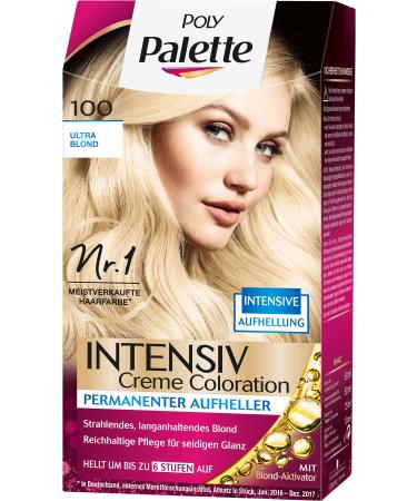 Poly Palette Intensive Cream Coloration 100 Ultra Blonde Level 3 Pack of 3 (3 x 128 ml)