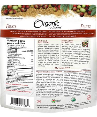 Organic Traditions Camu Camu Berry Powder 3.5 oz - Superfood Boost for Immunity & Wellness - Buy Online on GoSupps.com