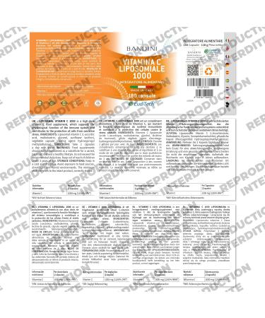 Bandini Vitamine C Liposomale 1000mg 180 G lules Vegan (3 mois) Acide Ascorbique Haut Dosage Haute Absorption et Biodisponibilit Antioxydant Syst me Immunitaire Vit C pour R duire la Fatigue - Buy Online on GoSupps.com