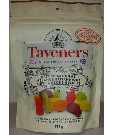 Taveners Great British Sweets British Mix Gums 175 GMS Product of England Gluten Free
