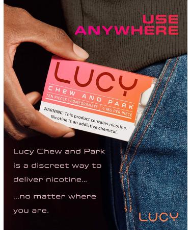 Lucy 4mg Nicotine Gum 100 Count [Pomegranate] - High Purity Nicotine Alternative for On-The-Go Use - Buy Online on GoSupps.com