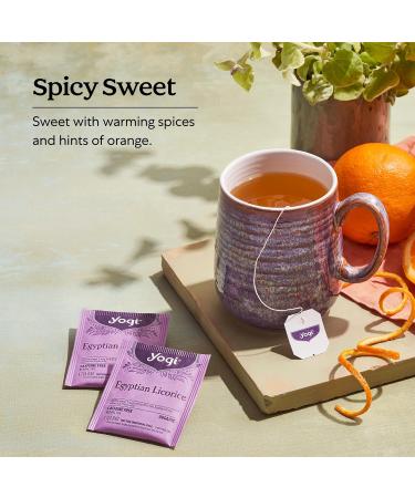 Yogi Tea - Egyptian Licorice Tea (6 Pack) - Herbal Tea with Licorice Root Cinnamon Cardamom and Clove - Caffeine Free Organic Tea - 96 Tea Bags - Buy Online on GoSupps.com