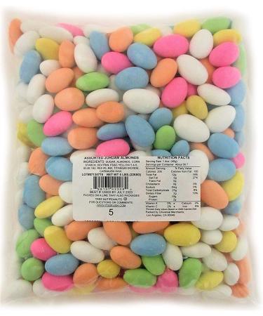 Assorted Jordan Almonds Pastel Colors - 5 LBS Bulk | Vegan & Kosher Sugared Almonds for Weddings and Parties - Buy Online on GoSupps.com