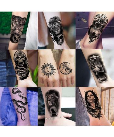 COKTAK 59 Sheets Sexy 3D Rose Flower Temporary Tattoos for Women - Snake, Floral, Sunflower, Peony, Butterfly & More | Black Realistic Arm, Neck, Thigh, Body Tattoo Stickers - Buy Online on GoSupps.com