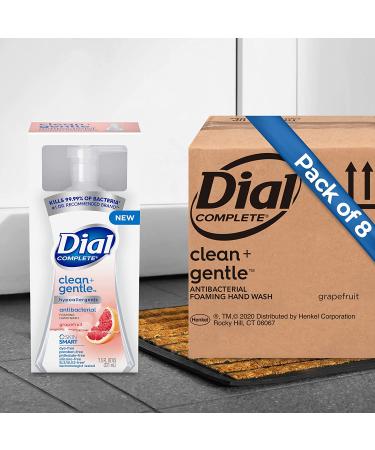 Dial Complete Clean + Gentle Antibacterial Foaming Hand Wash 7.5 fl oz Pack - White Grapefruit - 8 Count - Buy Online on GoSupps.com