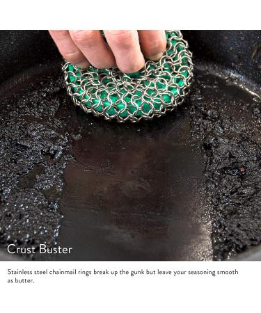 Greater Goods Chainmail Scrubber - Easy, Seasoning-Safe Cast Iron Cleaning | Dishwasher Safe | St. Louis Designed - Buy Online on GoSupps.com