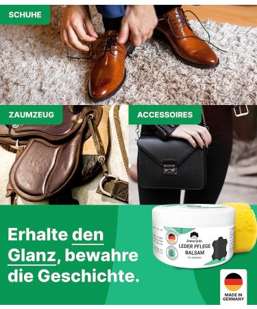 Emma Gr n Leather Balm 500ml - Colorless Leather Care for Shoes Jackets & Bags - Made in Germany - Beeswax Formula for Optimal Leather Protection - Buy Online on GoSupps.com