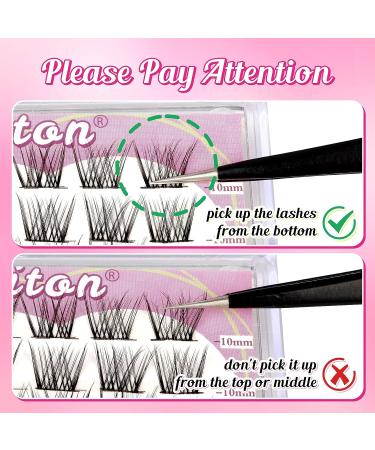 Cat Eye Cluster Lashes C Curl | 3D Natural Look DIY Eyelash Extensions - 56 Pcs Soft & Comfortable Individual Lashes (A2-10-16mix) - Buy Online on GoSupps.com