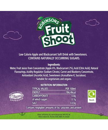 Robinsons Fruit Shoot Apple & Blackcurrant 15 x 200ml - Delicious Kids Drink - Buy Online on GoSupps.com