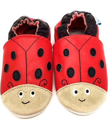 MiniFeet Premium Soft Leather Baby Shoes - Buy 4 Pairs, Get 1 Free! Red Ladybird Toddler Shoes - Sizes 0-6 Months to 4-5 Years - Buy Online on GoSupps.com