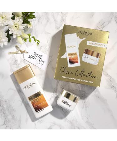 L'Oreal Paris Gift set for her by Age Perfect Cleanser & Day Cream Classic Collection Skin Care Gift Set - Buy Online on GoSupps.com