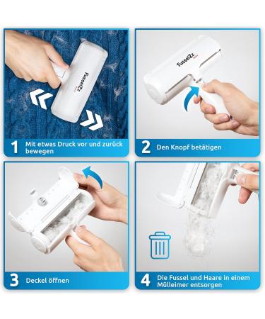 Fusselztz Home Premium Lint Roll - Self-Cleaning Pink Animal Hair Remover for Cats & Dogs | Reusable Pet Hair Remover for Sofa Carpet & Bed - Buy Online on GoSupps.com