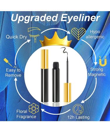 EARLLER Magnetic Eyelashes Kit - Natural Look Fake Short Small Lashes with Long-lasting Eyeliner and Easy Removal - AL5 - Buy Online on GoSupps.com