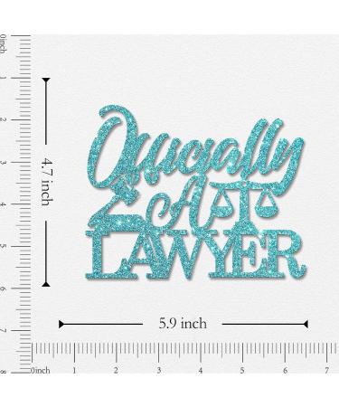 WeBenison Glitter Officially a Lawyer Cake Topper/Congrats Lawyer Cake Decorations/Law School Graduation Party Decorations Blue - Buy Online on GoSupps.com