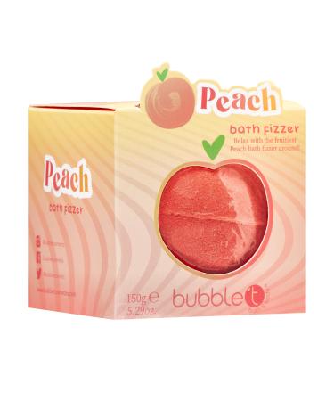 Bubble T Cosmetics Tastea Peach Bath Bomb Fizzer  Fresh and Uplifting Fragrance  Packed with Essential Oils Leaving Skin Feeling Soft and Cleansed  1 x 150g Peach 150 g (Pack of 1)