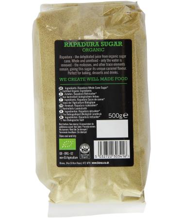 Biona Organic Rapadura Whole Cane Sugar 500g - Natural Sweetener - Certified Organic - Buy Online on GoSupps.com