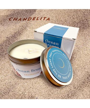 Chandelita Sea Breeze Fragrance Candle | Natural Soy Wax & Mussels | Relax & Meditate for Well-Being - Buy Online on GoSupps.com