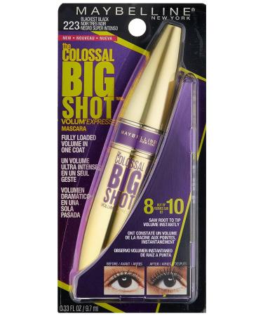 Maybelline New York Volum' Express The Colossal Big Shot Washable Mascara Blackest Black - 0.33 fl. oz - Buy Online on GoSupps.com
