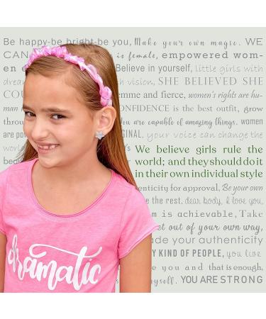 FROG SAC 4 Iridescent Ruched Headbands for Girls - Organza Hair Accessories - Cute Pastel Headband Pack for Kids and Teens - Birthday Party Favors - Buy Online on GoSupps.com
