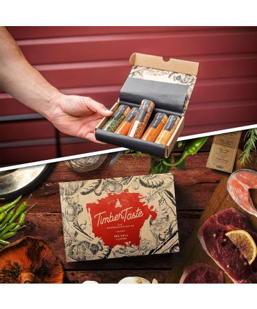 BBQ Grill Spices & Apron Gift Set for Men | 5 Exquisite Spices & Recipes | Perfect Grill Accessories - Buy Online on GoSupps.com