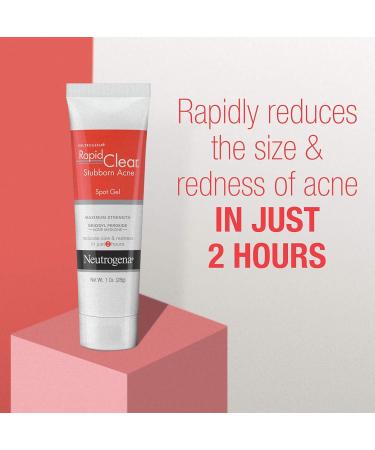 Buy Neutrogena Rapid Clear Stubborn Acne Spot Treatment Gel - 10% Benzoyl Peroxide Pimple Cream for Acne Prone Skin - 1 oz | Fast International Shipping - Buy Online on GoSupps.com