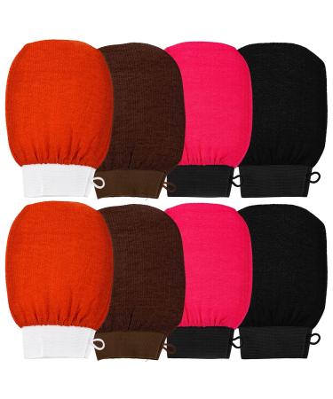 TOPZEA 8 Pack Exfoliating Glove Body Scrub Korean Exfoliating Mitt Exfoliating Scrub Washingcloth Dead Skin Remover for Body Exfoliation Keratosis Pilaris