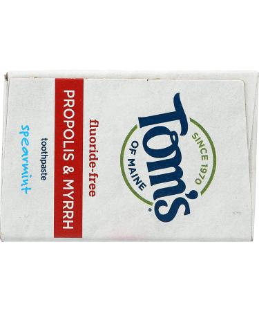 Tomâ€™s of Maine Spearmint Propolis & Myrrh Fluoride-Free Toothpaste - 5.5 oz - Buy Online on GoSupps.com