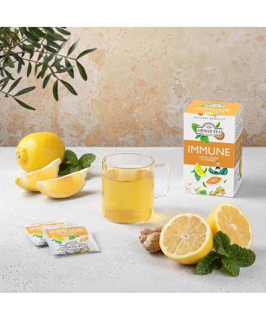 Ahmad Tea Lemon Ginger & Turmeric Immune Infusion Teabags - 120 Count - Buy Online on GoSupps.com