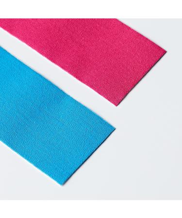 Amazon Basic Care - Kinetic Muscle Sports tape 5m x 5cm Pack of 2 Blue/ Pink Blue Pink - Buy Online on GoSupps.com