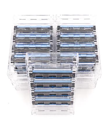 Taconic Shave  40 Triple Razor Blade Cartridges   Compatible with Gillette Sensor  Sensor Excel  Sensor 3  Sensor 2 & Personna Triflexx Razor Handles   Flexing Blades adjust to your skin's contours